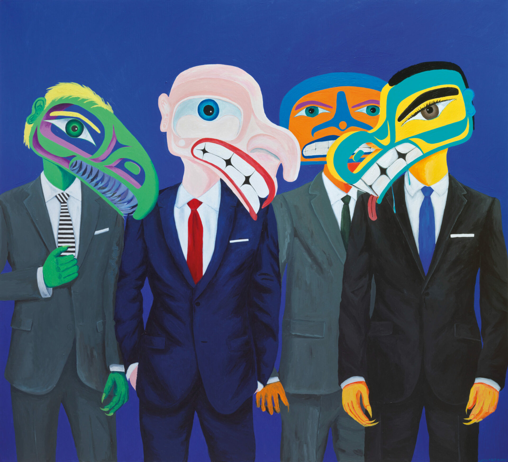 Lawrence Paul Yuxweluptun, Multi-National Conglomerates Hostile Take Over of the New World Order