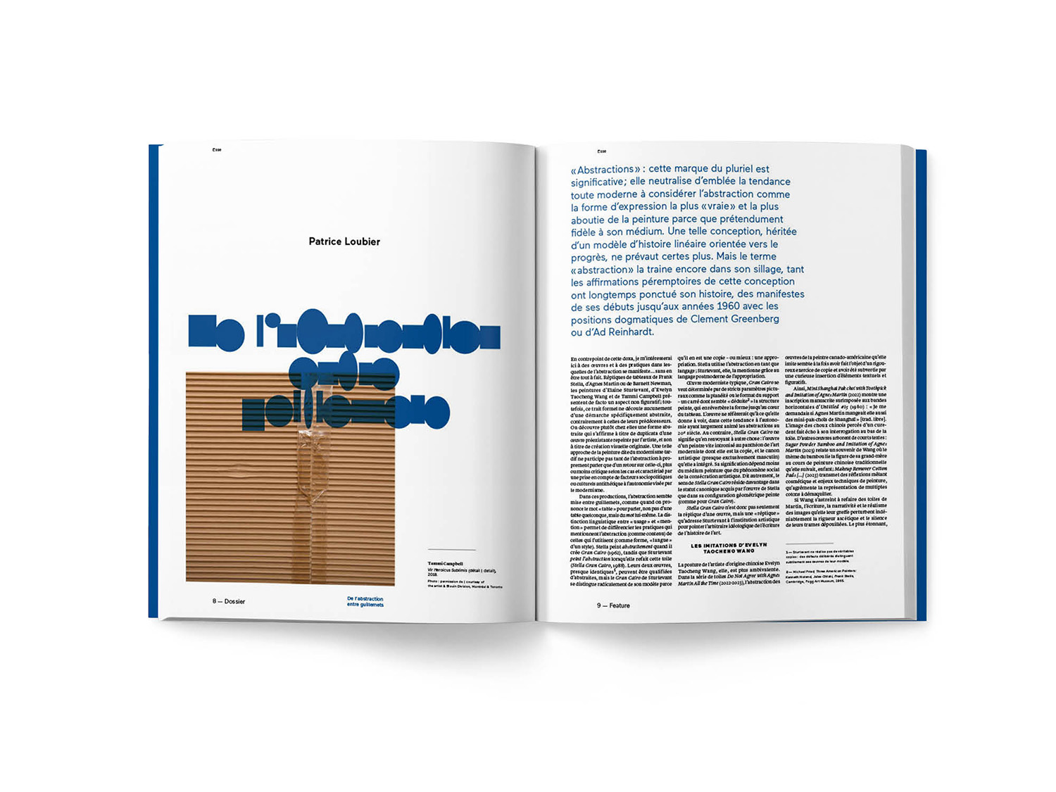 Image intérieure de la revue Esse 114 Abstractions.