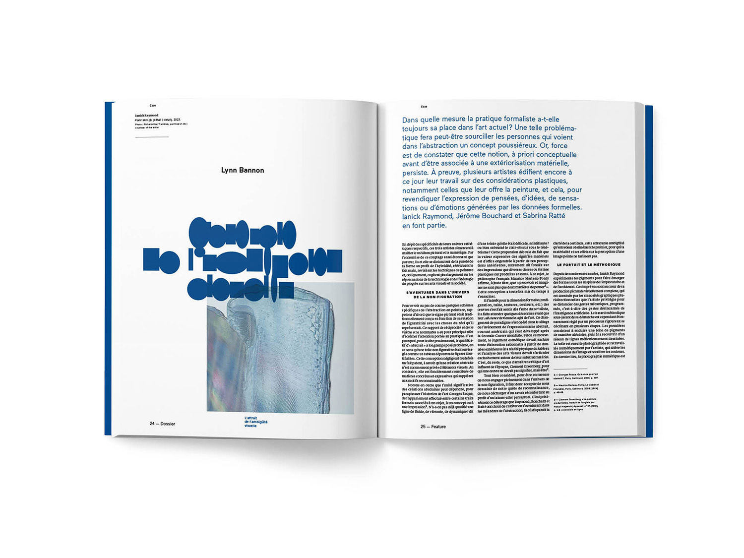 Image intérieure de la revue Esse 114 Abstractions.